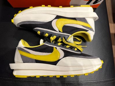 UNDERCOVER × sacai × Nike LD Waffle "Black/Sail-Dark Grey-Bright Citron"