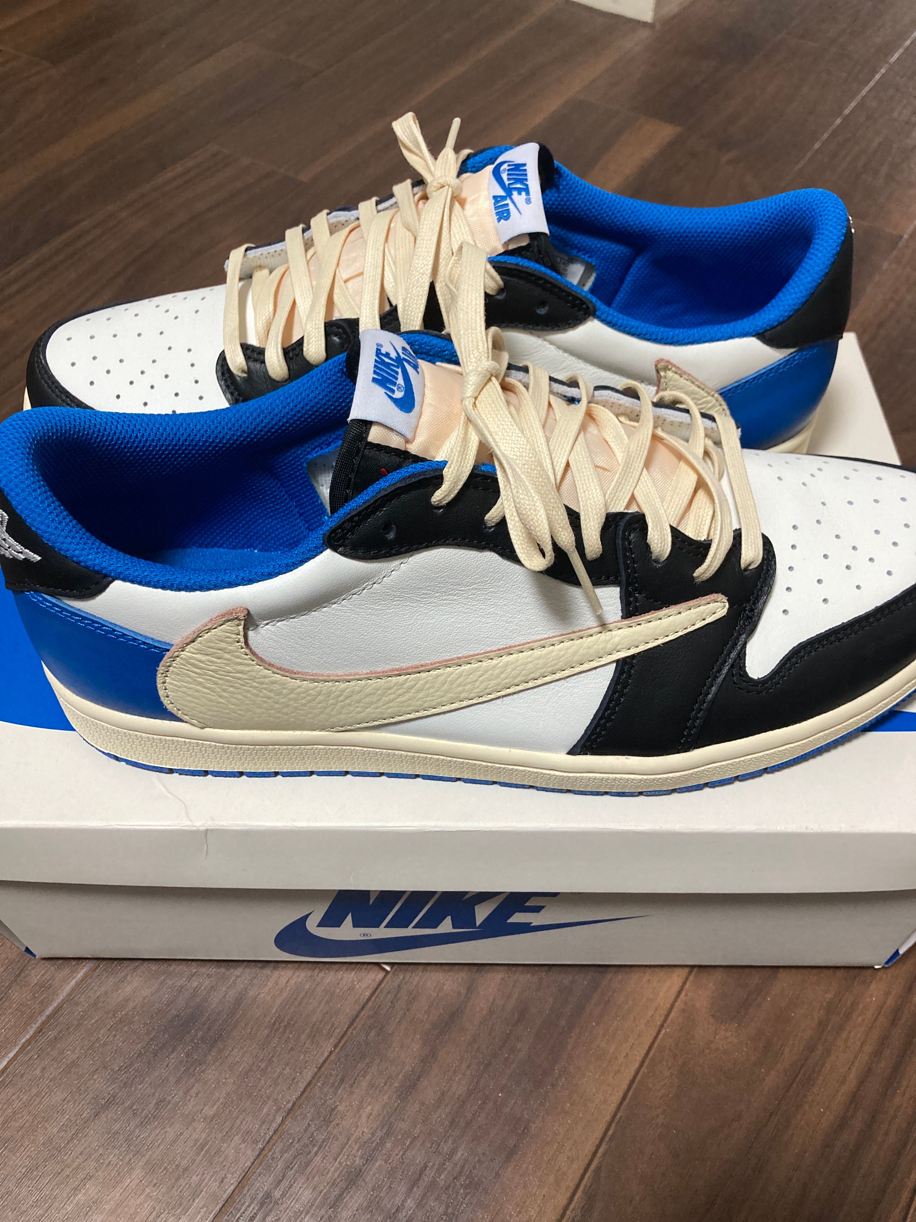 Travis Scott × fragment design × Nike Air Jordan 1 Low OG SP "Military Blue"