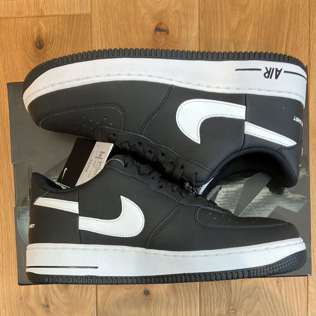 Supreme × COMME des GARCONS SHIRT × Nike Air Force 1 Low "Black/White" (2018)
