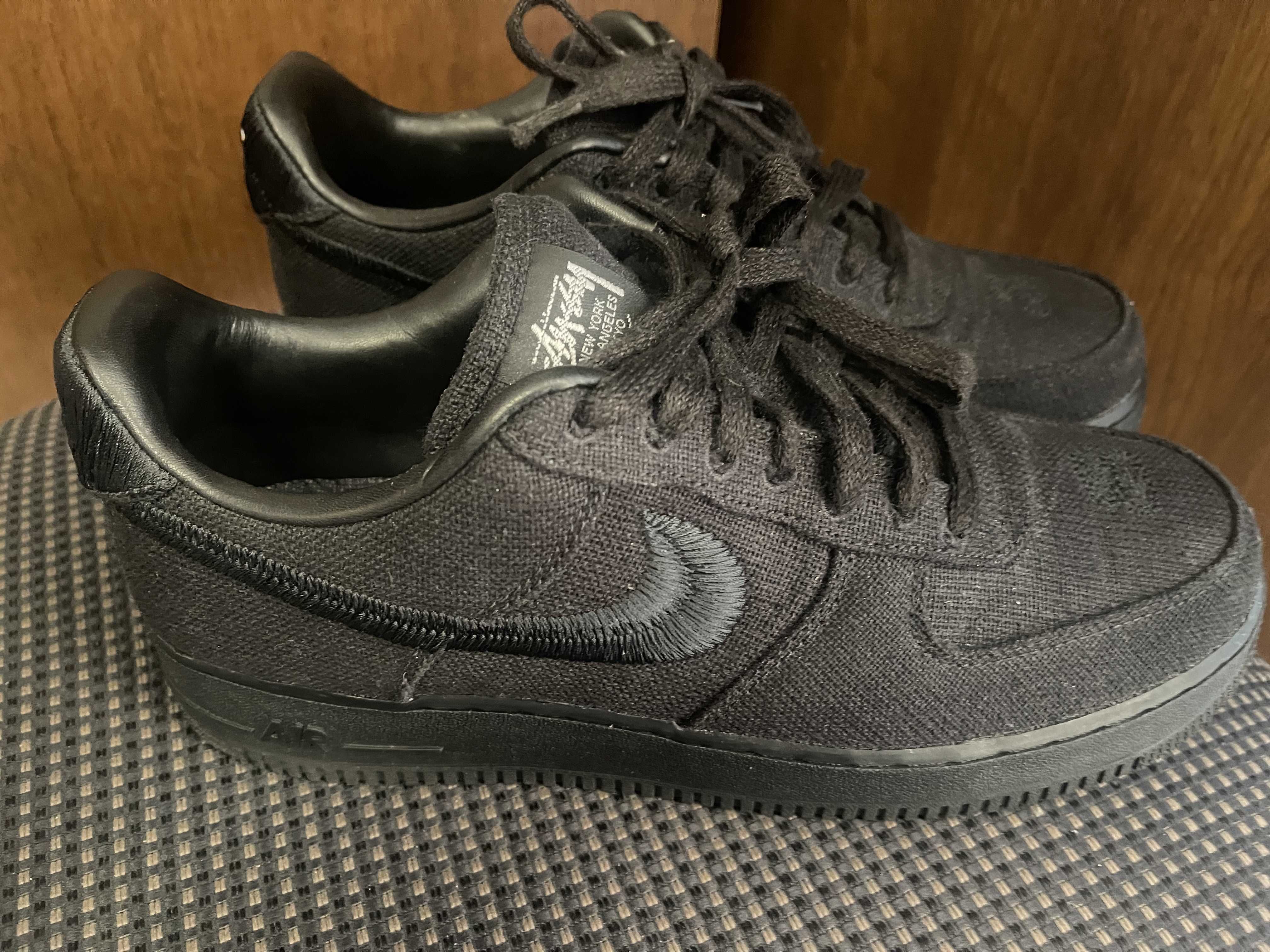 Stussy × Nike Air Force 1 Low "Triple Black"