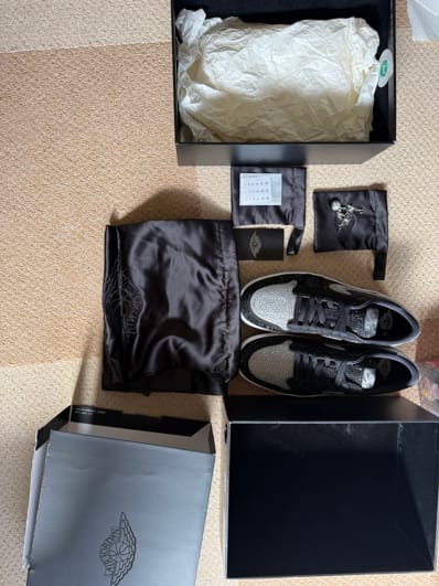 Swarovski × Nike Women's Air Jordan 1 Low OG "Crystal/Shadow"