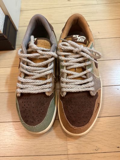Zion Williamson × Nike Air Jordan 1 Low OG "Flax and Oil Green"
