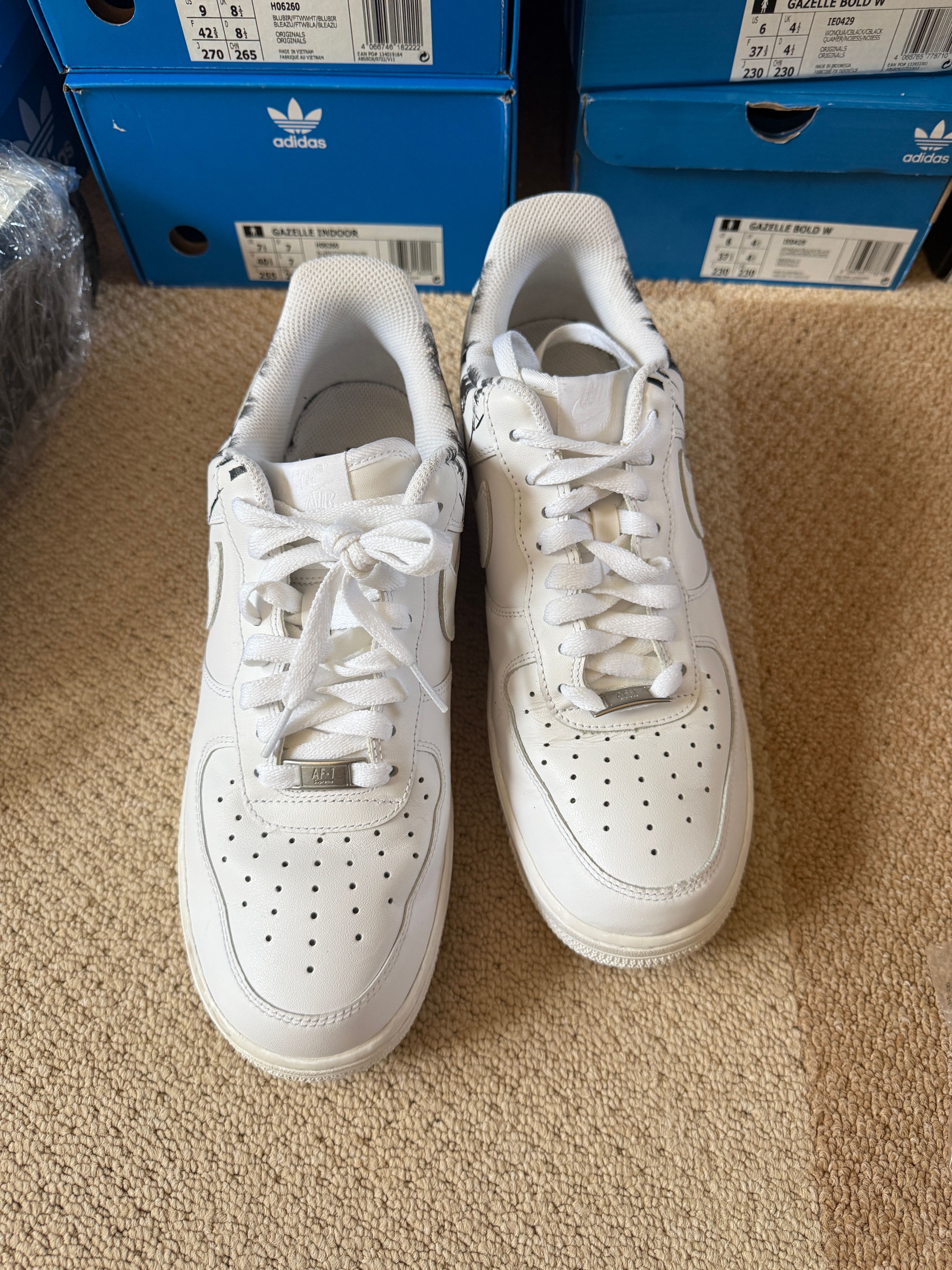 Supreme × COMME des GARCONS SHIRT × Nike Air Force 1 Low "White"