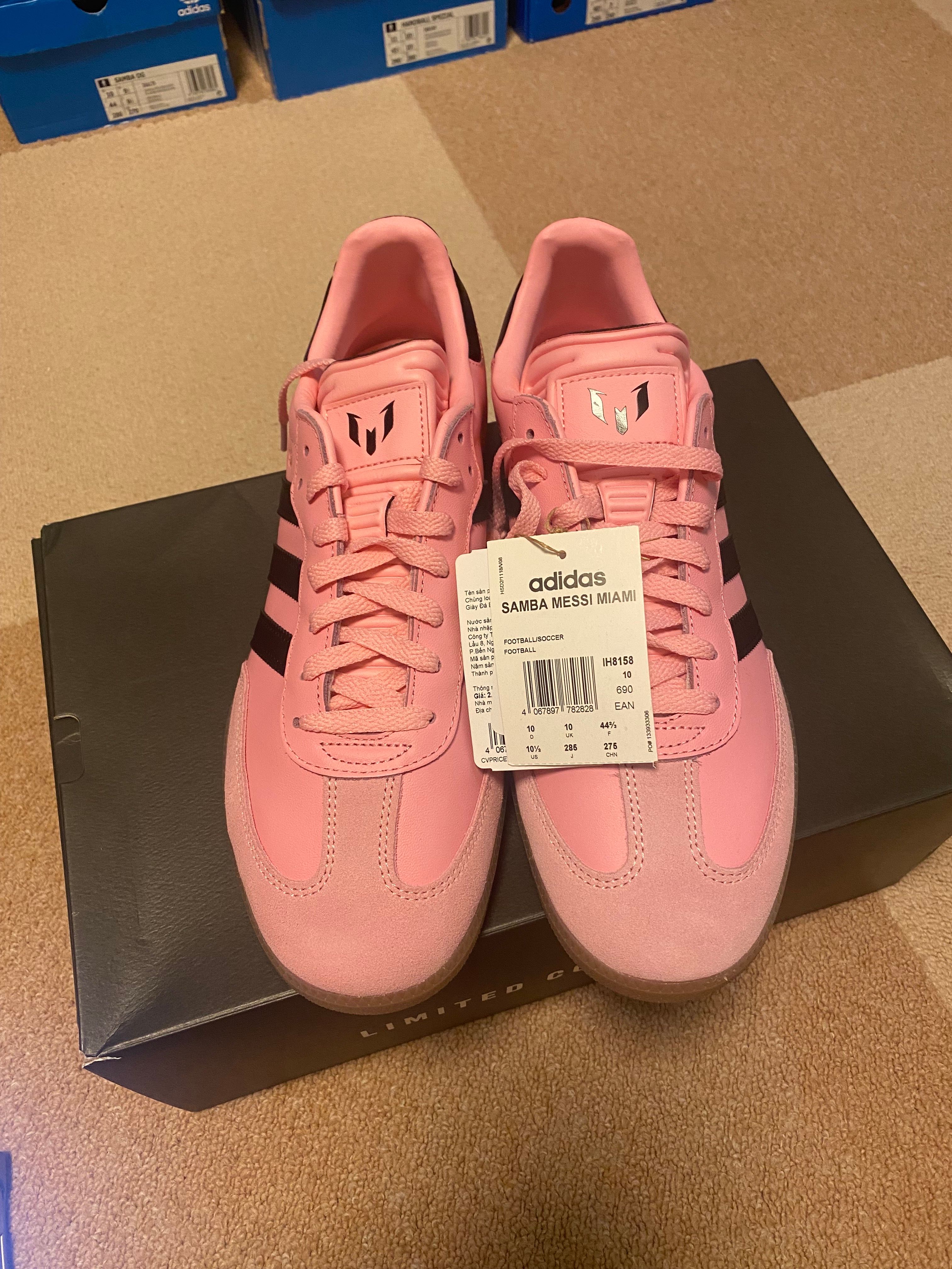 Inter Miami CF × adidas Samba Messi "Light Pink/Core Black/Gum"