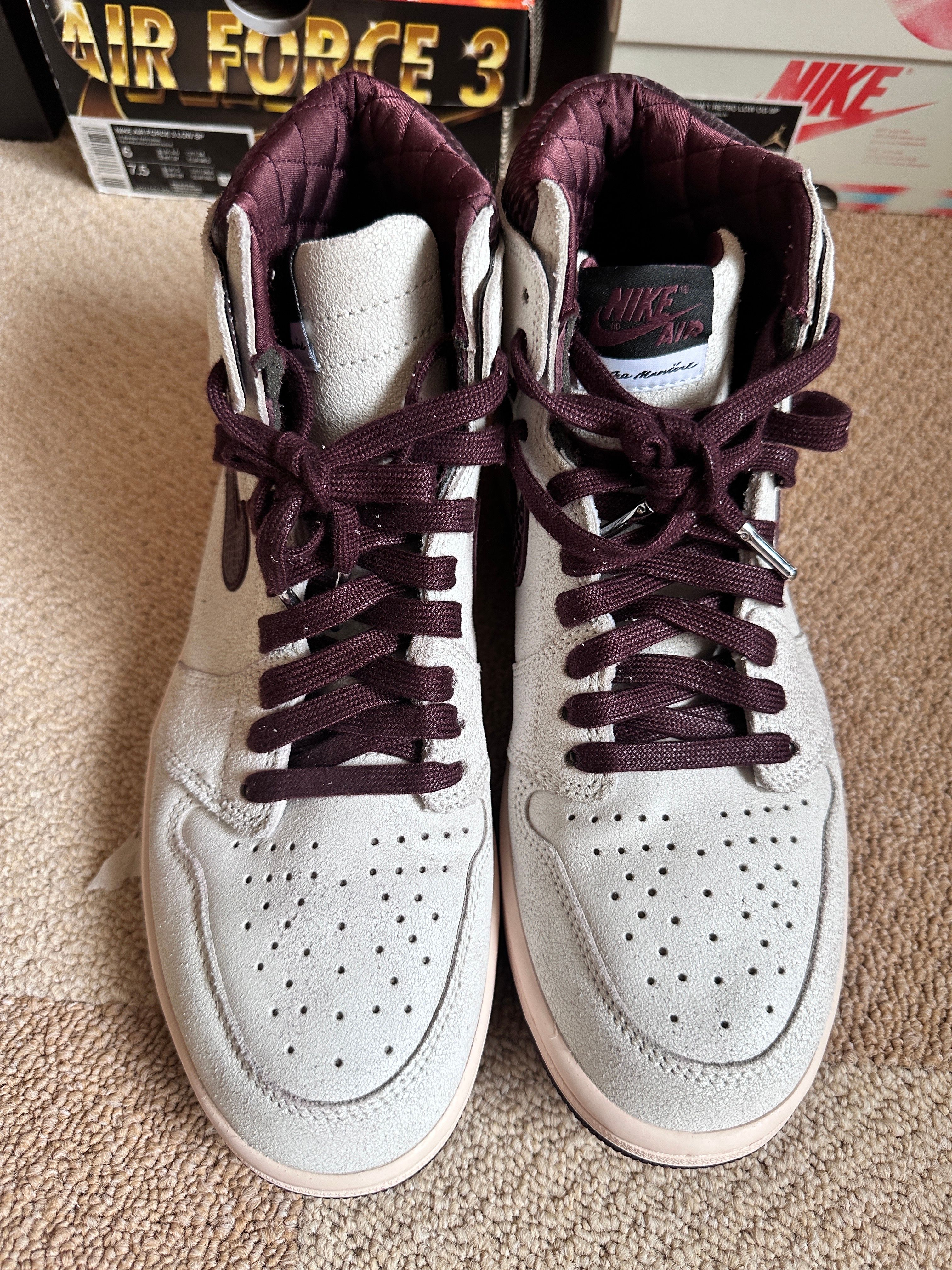 A Ma Maniere × Nike Air Jordan 1 Retro High OG "Sail and Burgundy"