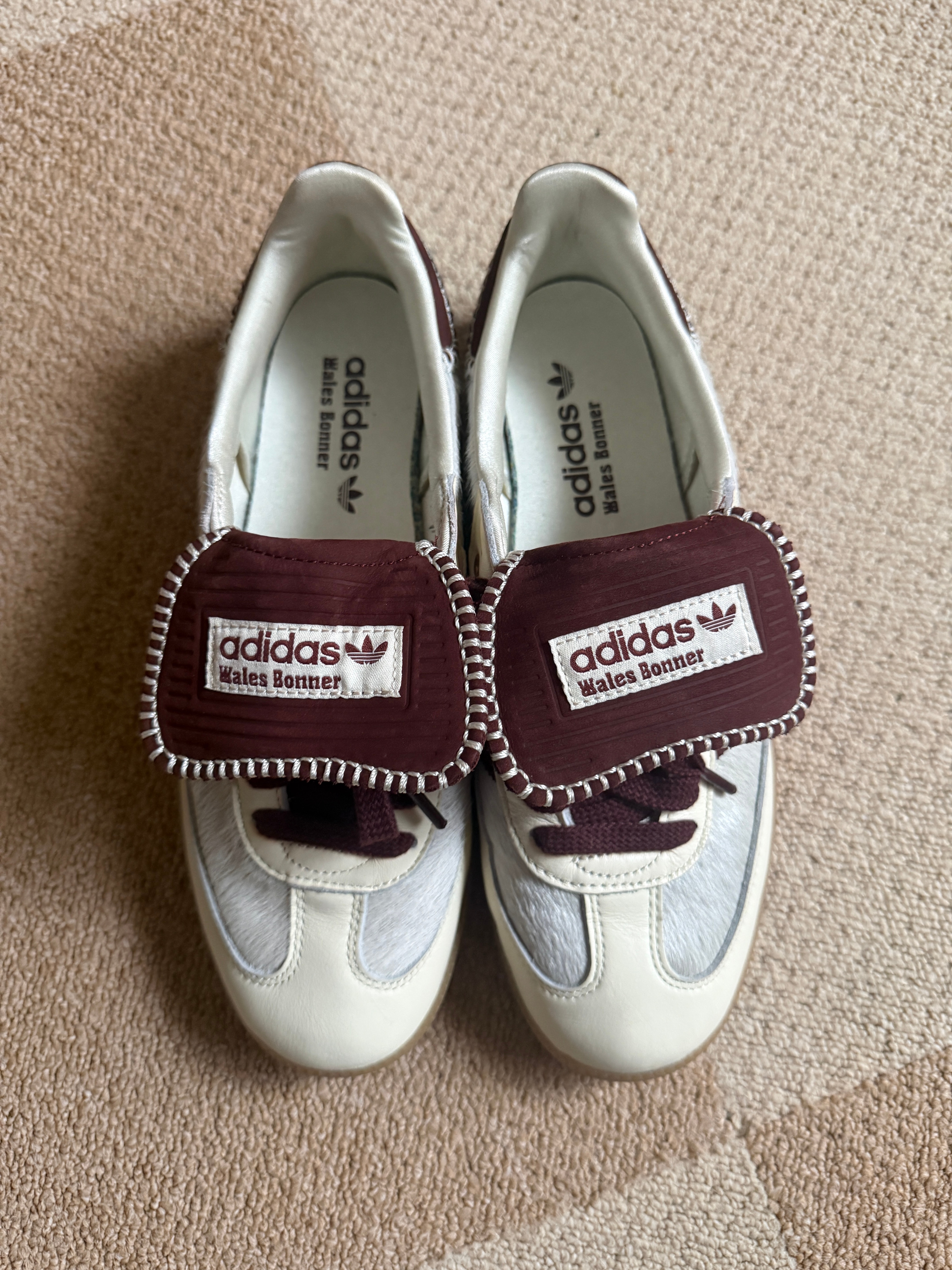 Wales Bonner × adidas Samba Pony Tonal Low "Cream White/Mystery Brown"