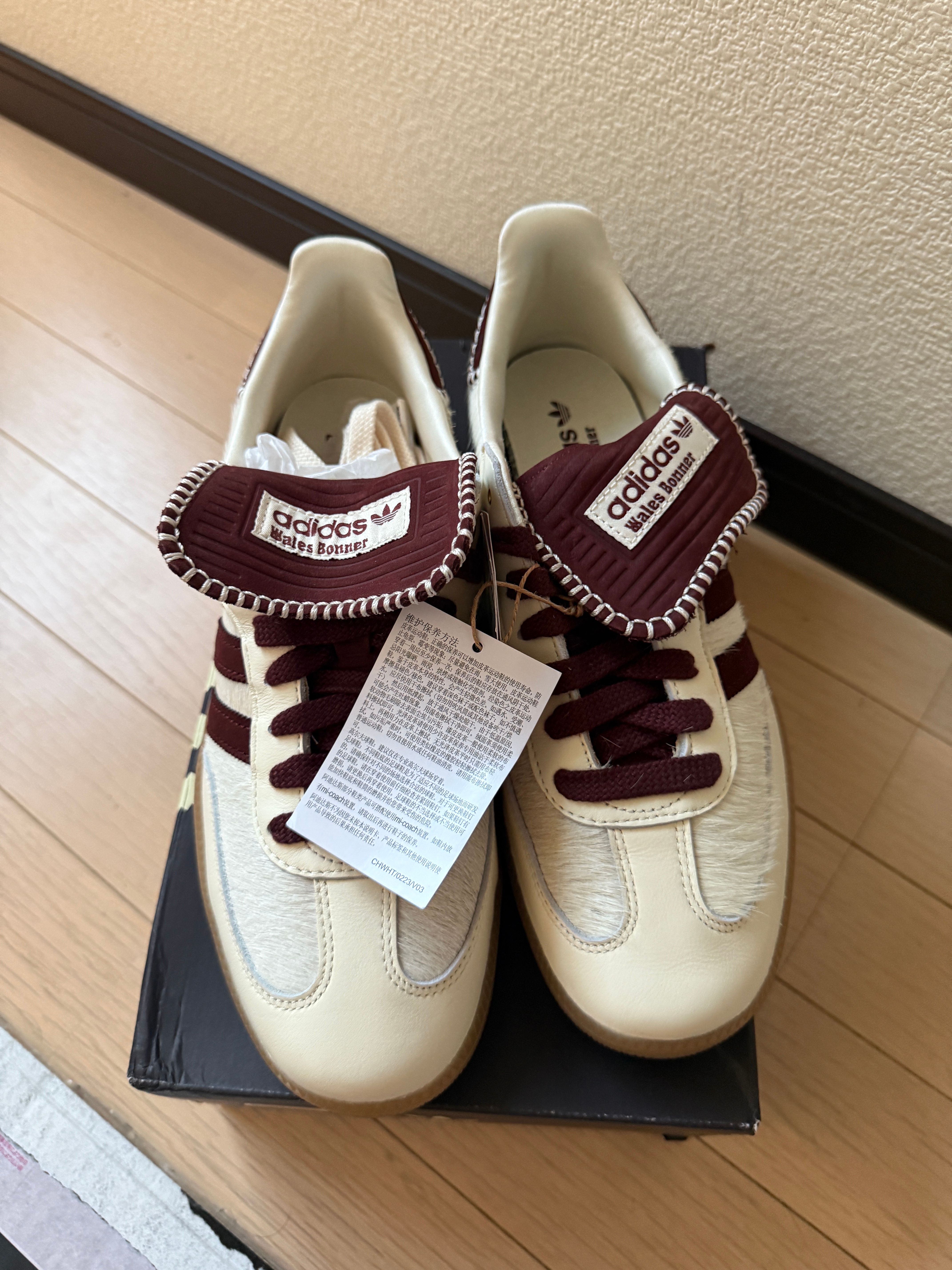 Wales Bonner × adidas Samba Pony Tonal Low "Cream White/Mystery Brown"