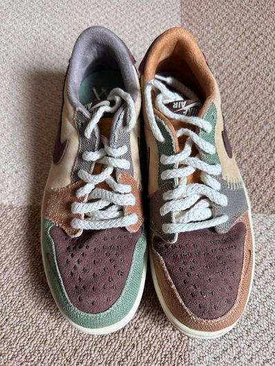 Zion Williamson × Nike Air Jordan 1 Low OG "Flax and Oil Green"