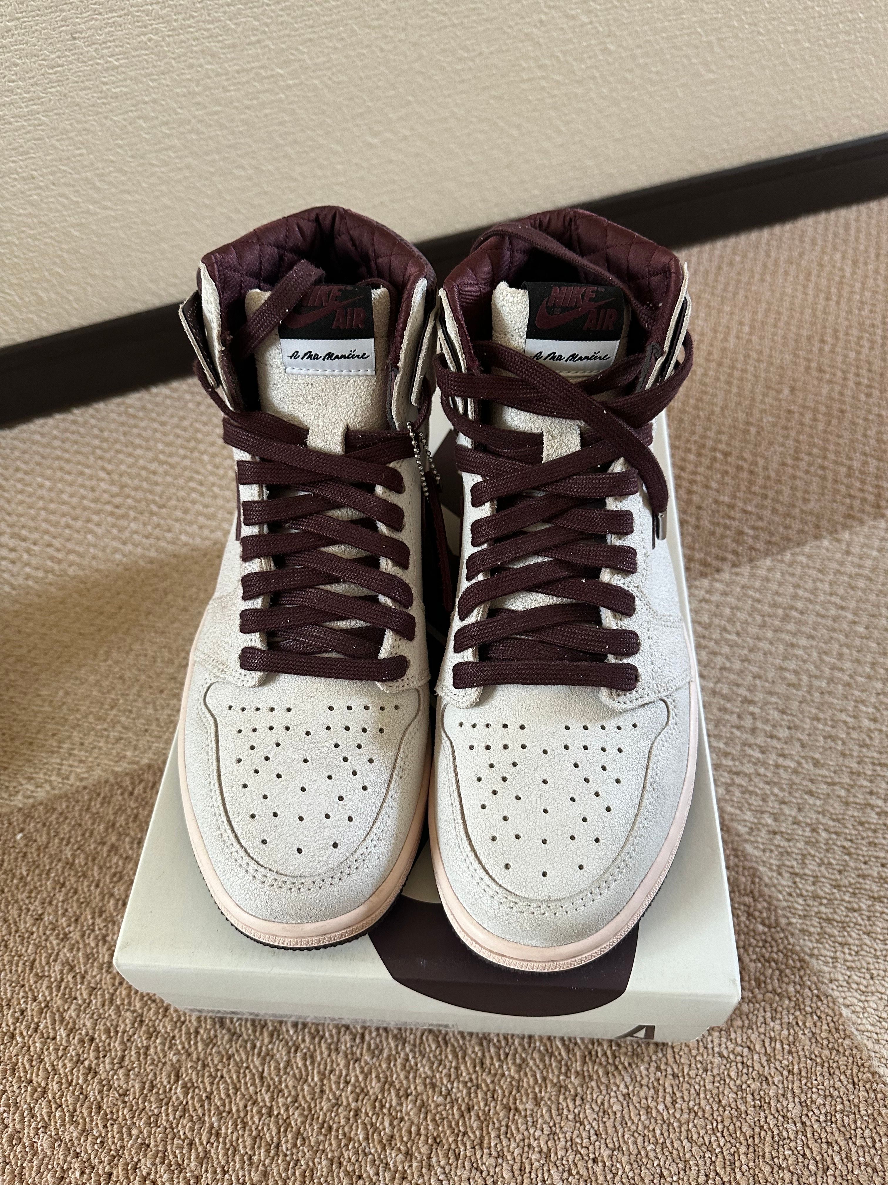 A Ma Maniere × Nike Air Jordan 1 Retro High OG "Sail and Burgundy"