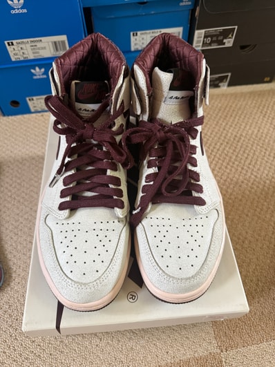 A Ma Maniere × Nike Air Jordan 1 Retro High OG "Sail and Burgundy"