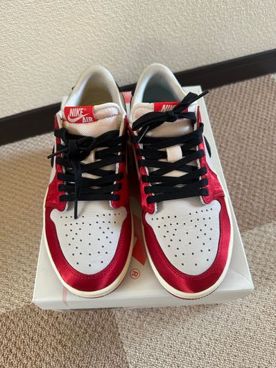 Trophy Room × Nike Air Jordan 1 Low OG "Sail and Varsity Red"