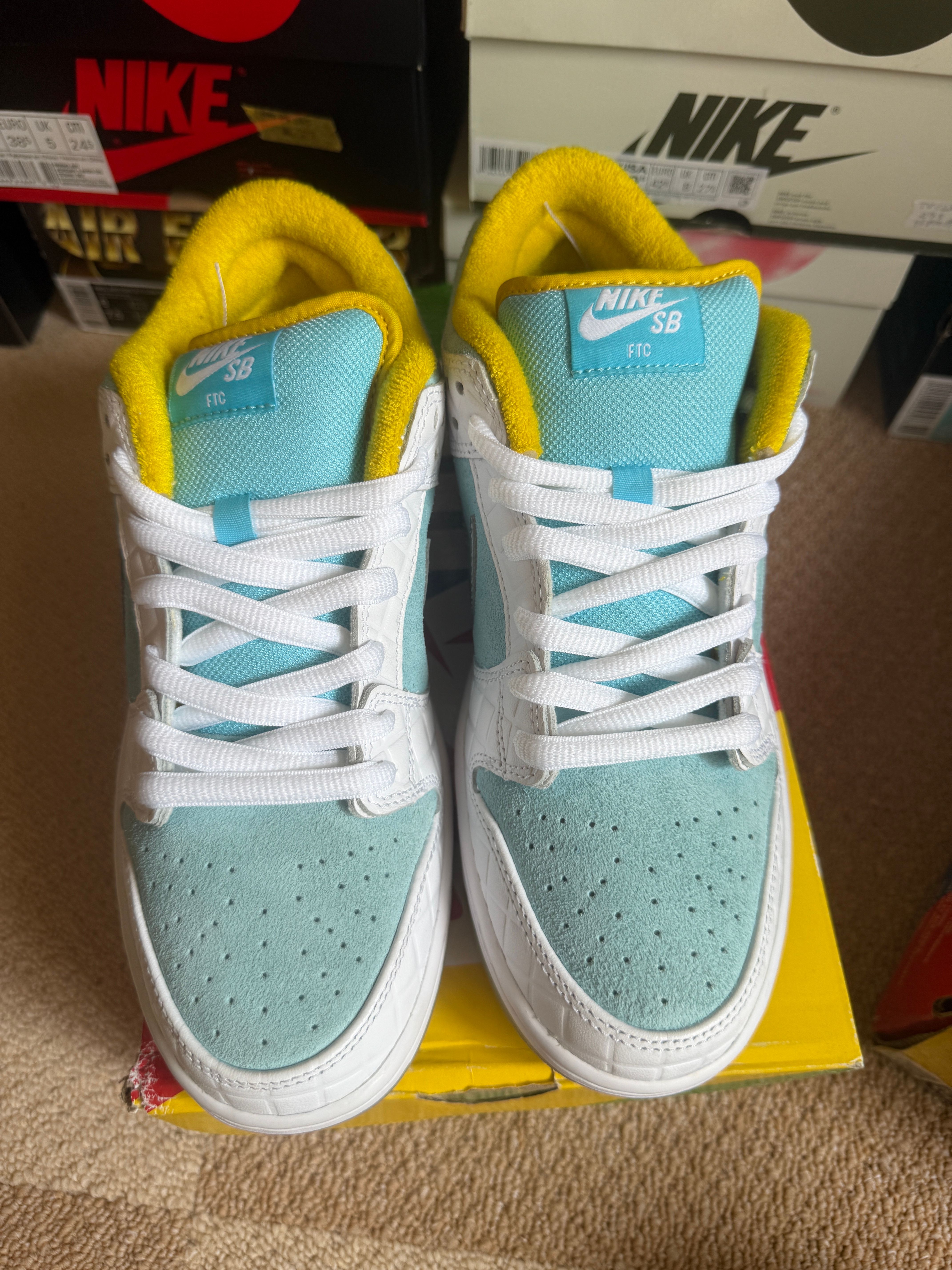 FTC × Nike SB Dunk Low "White/Blue"