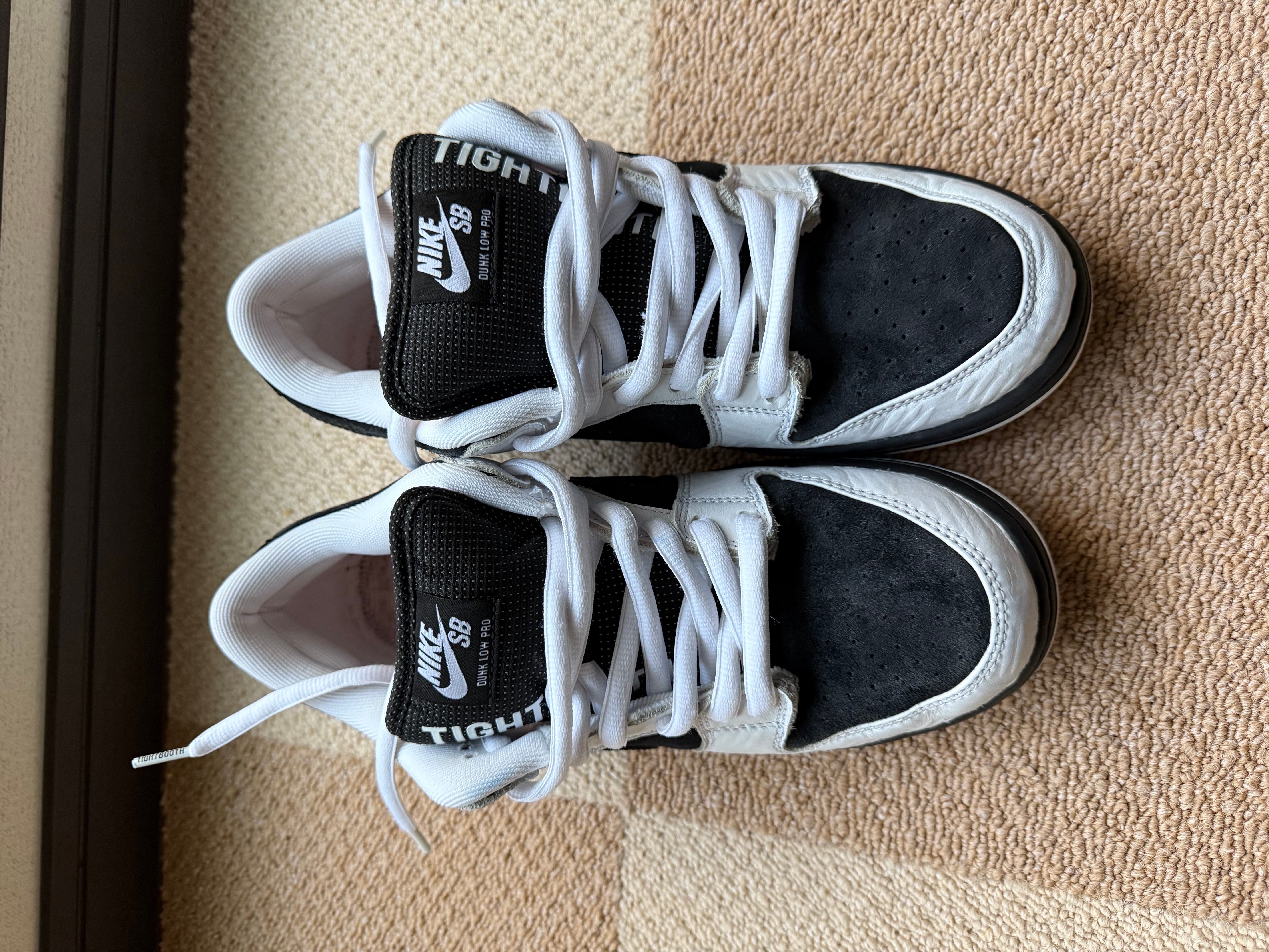 TIGHTBOOTH × Nike SB Dunk Low Pro QS "Black and White"