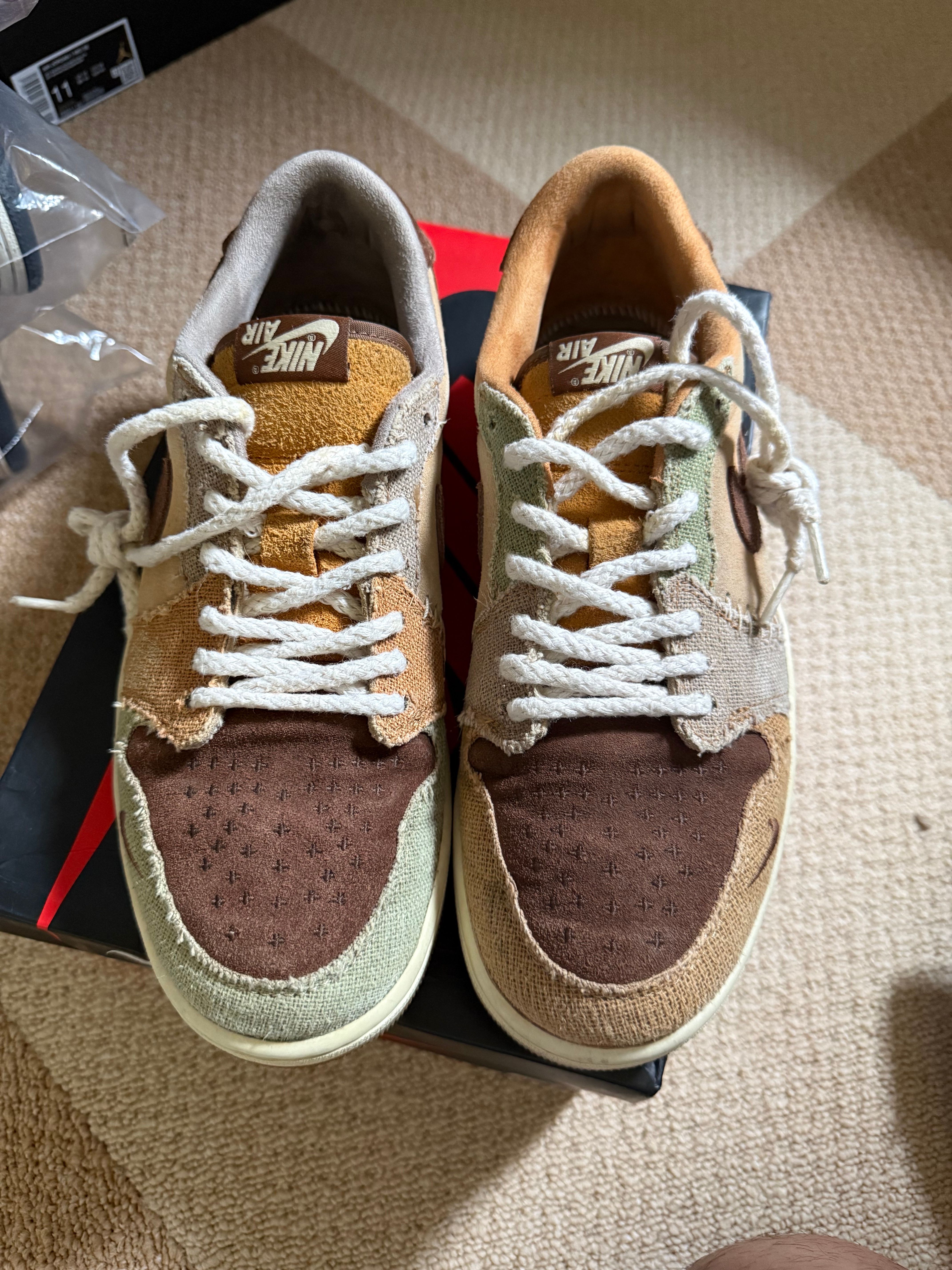 Zion Williamson × Nike Air Jordan 1 Low OG "Flax and Oil Green"