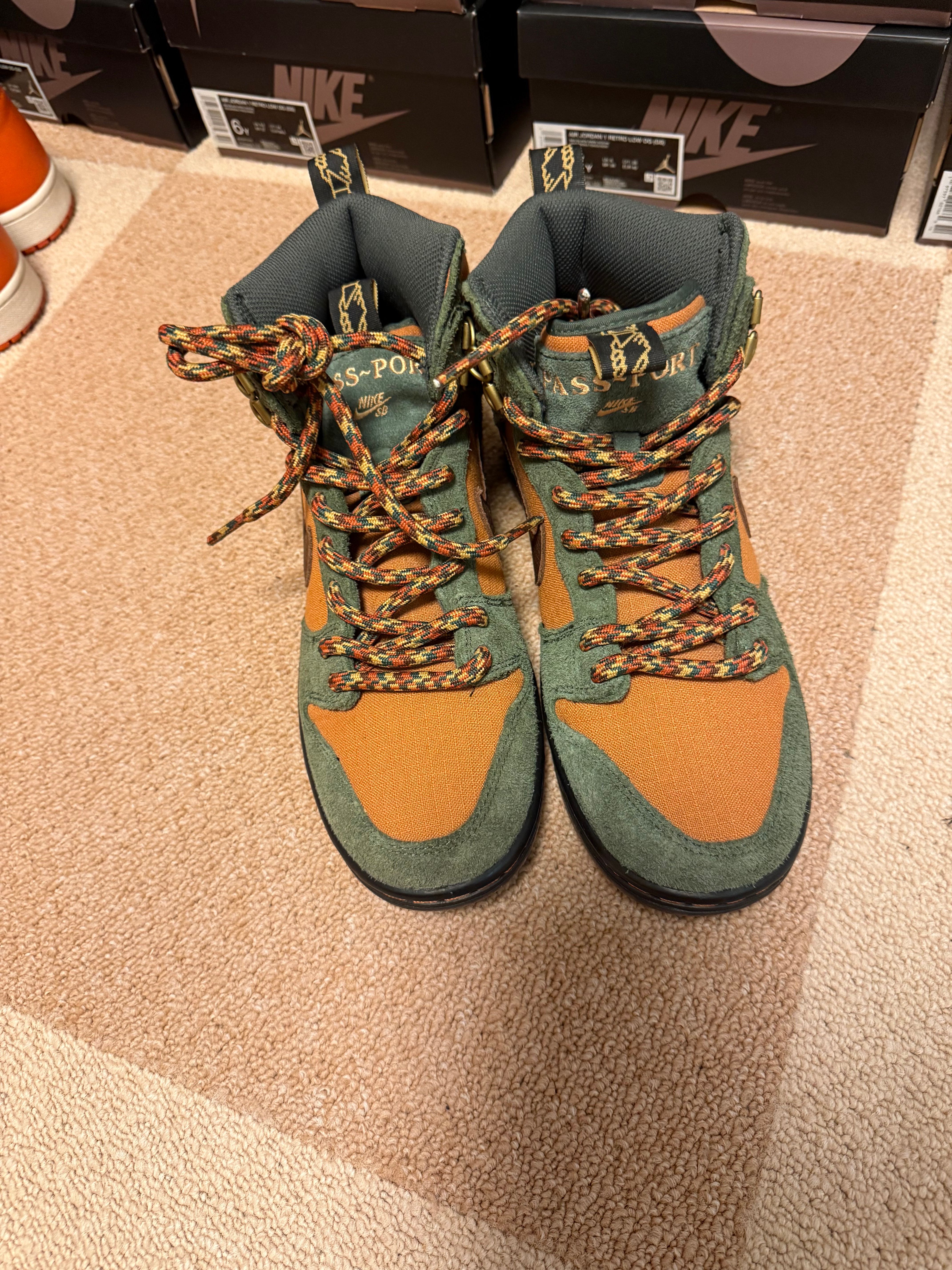 PASS~PORT × Nike SB Dunk High "Work Boot"