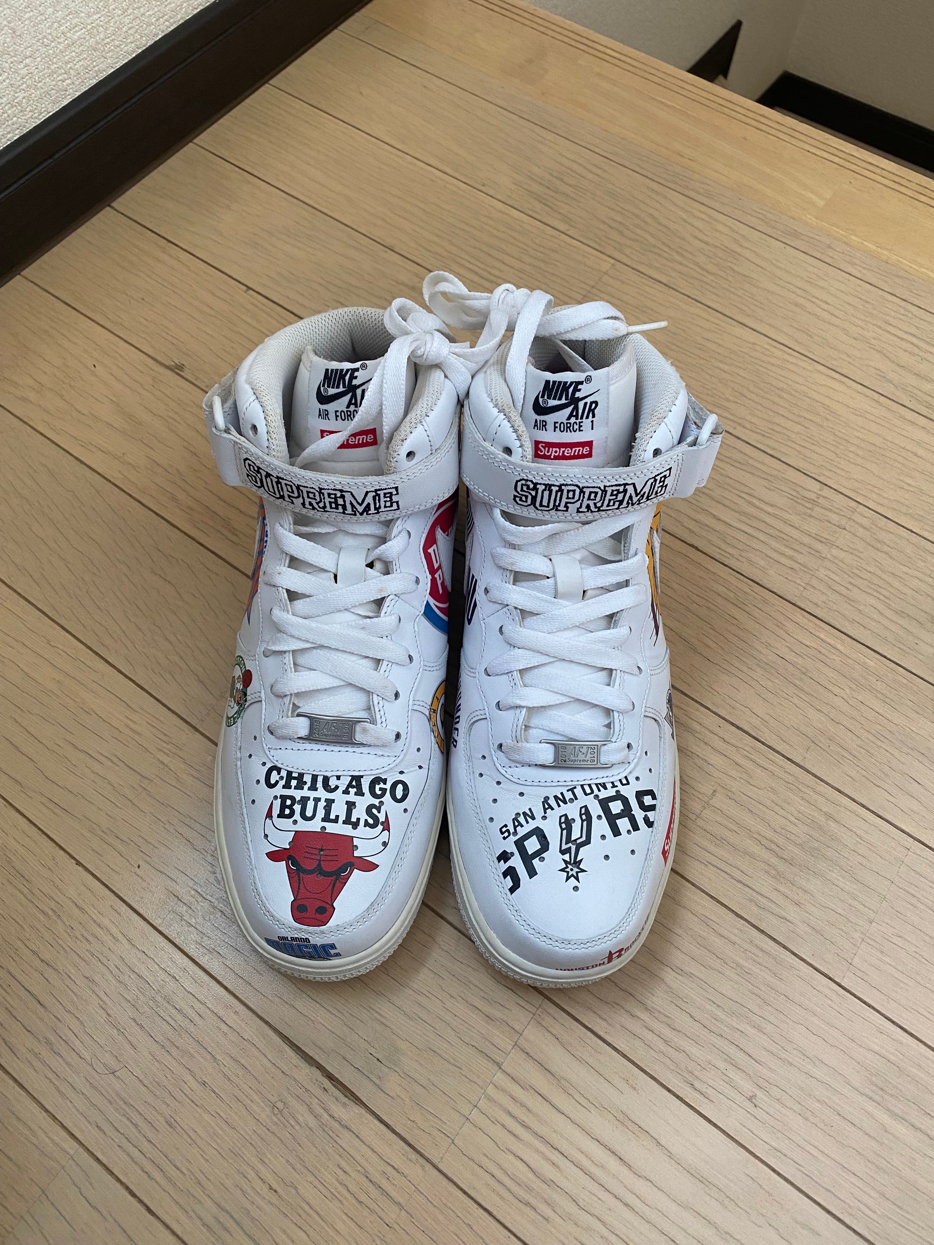 Supreme × NBA × Nike Air Force 1 Mid '07 "White"