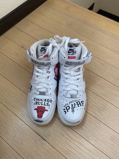 Supreme × NBA × Nike Air Force 1 Mid '07 "White"