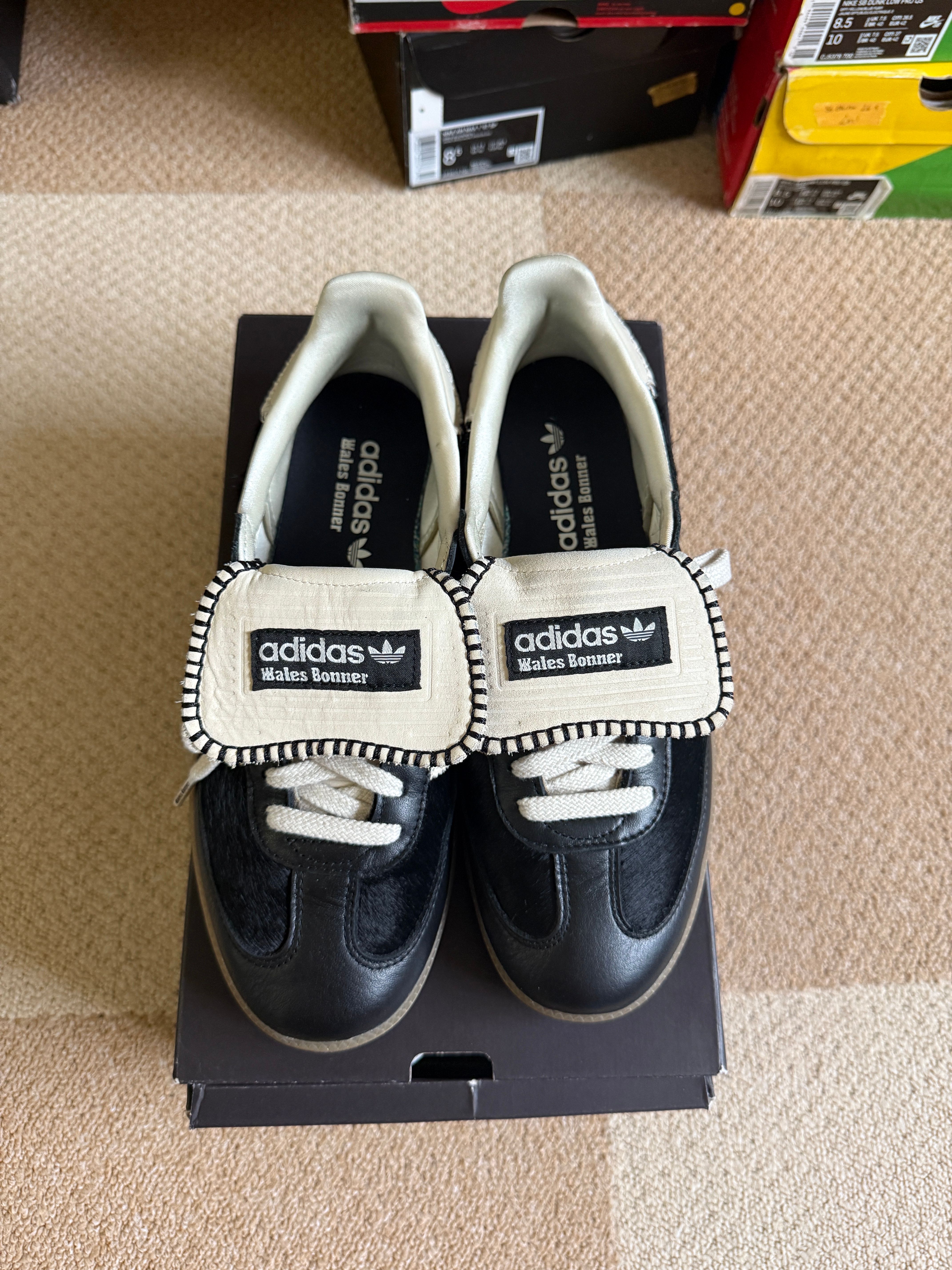 Wales Bonner × adidas Samba Pony Tonal Low "Core Black/Cream White"