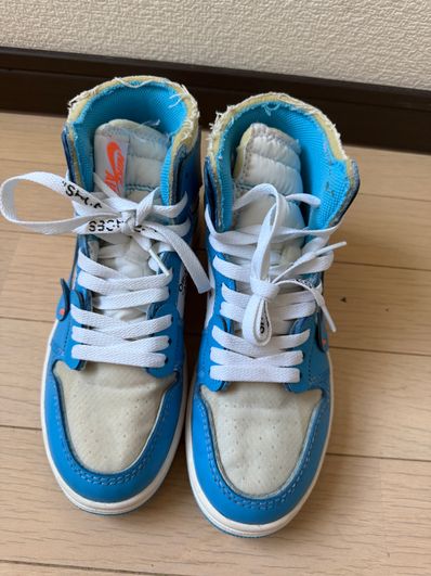 Off-White × Nike Air Jordan 1 High UNC "White/Dark Powder Blue"