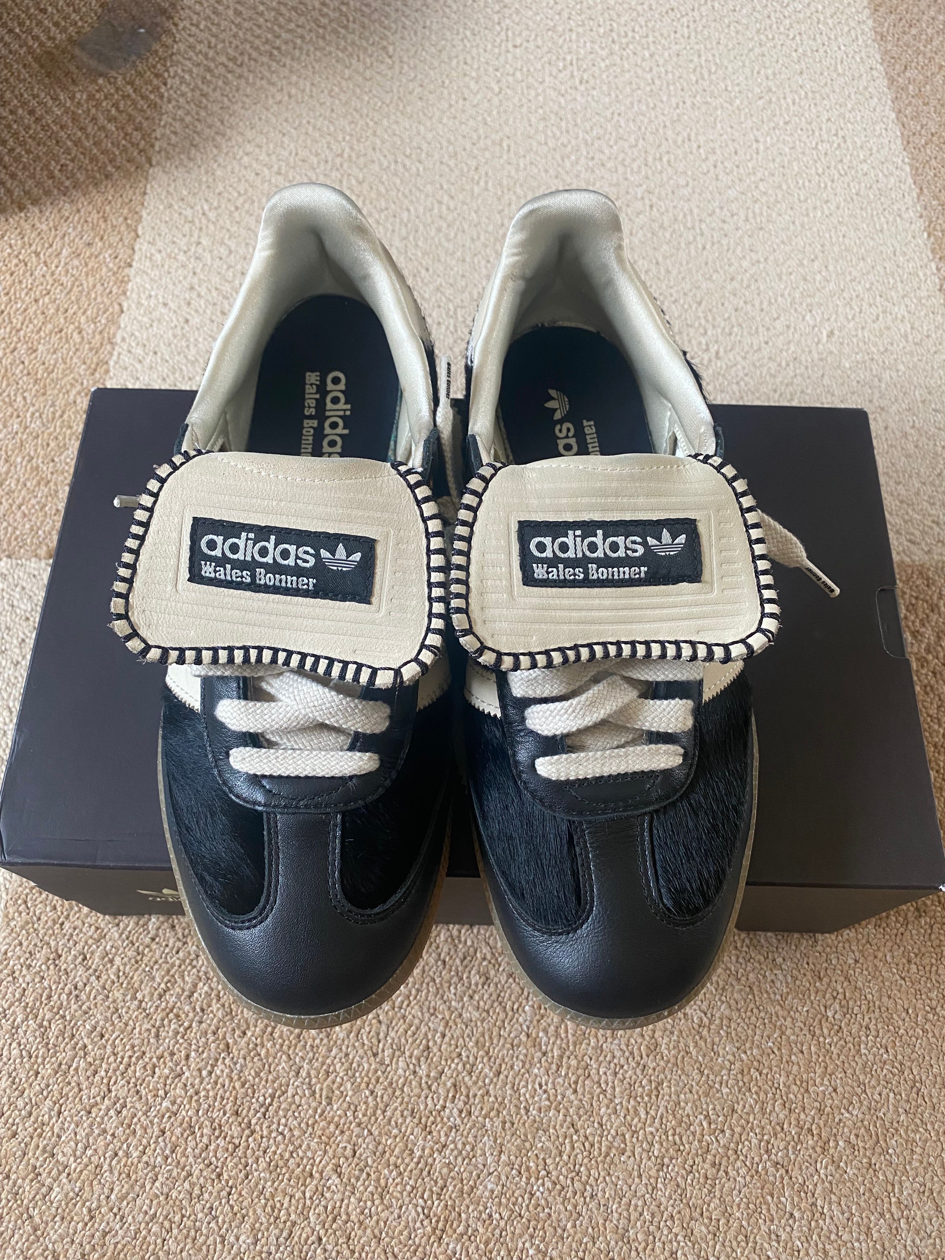 Wales Bonner × adidas Samba Pony Tonal Low "Core Black/Cream White"