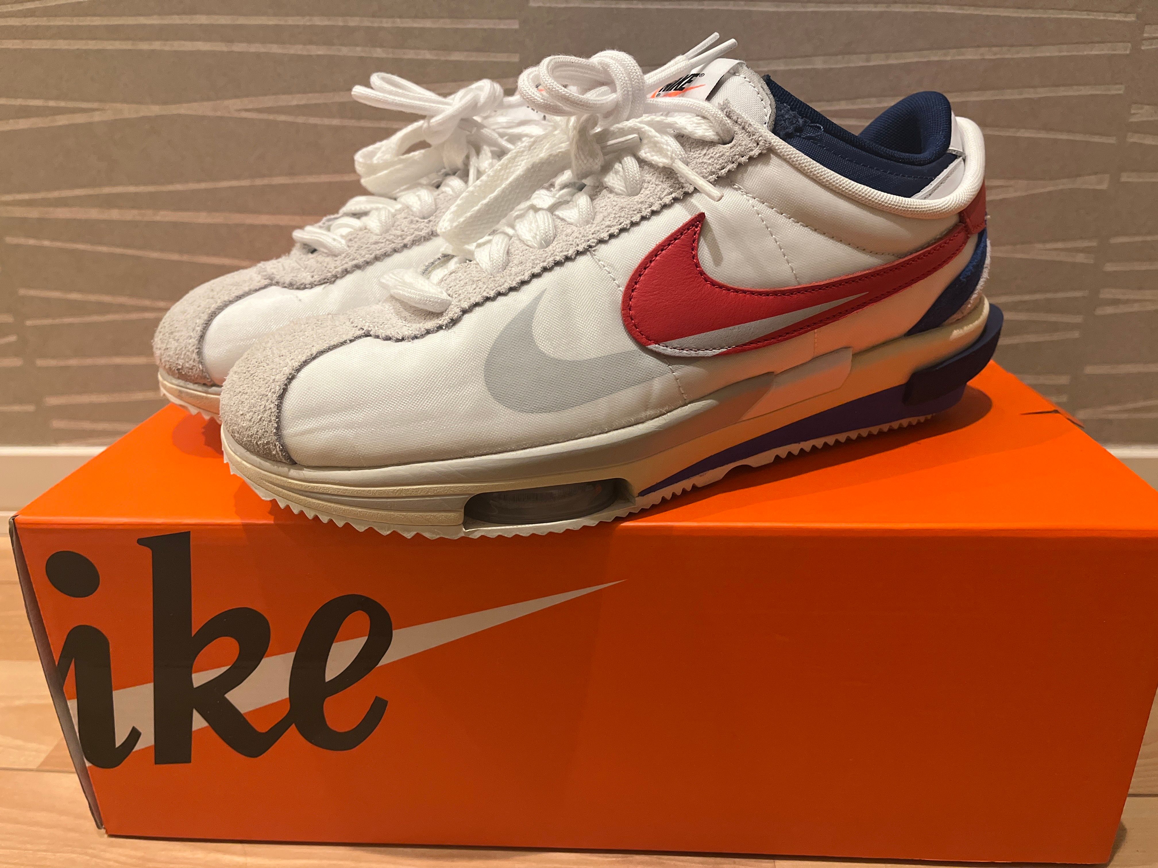 sacai × Nike Zoom Cortez "White and University Red"