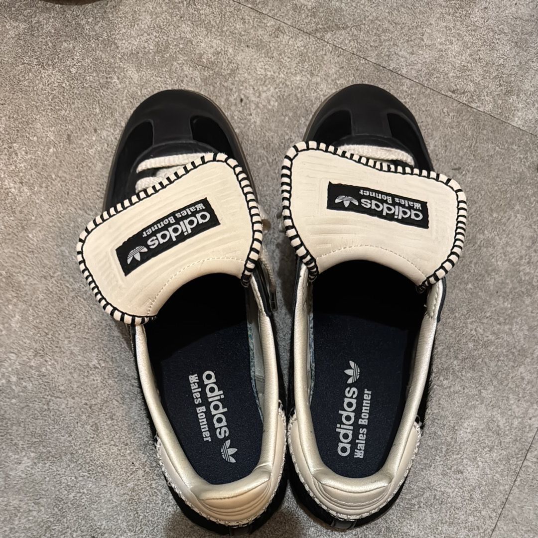 Wales Bonner × adidas Samba Pony Tonal Low "Core Black/Cream White"
