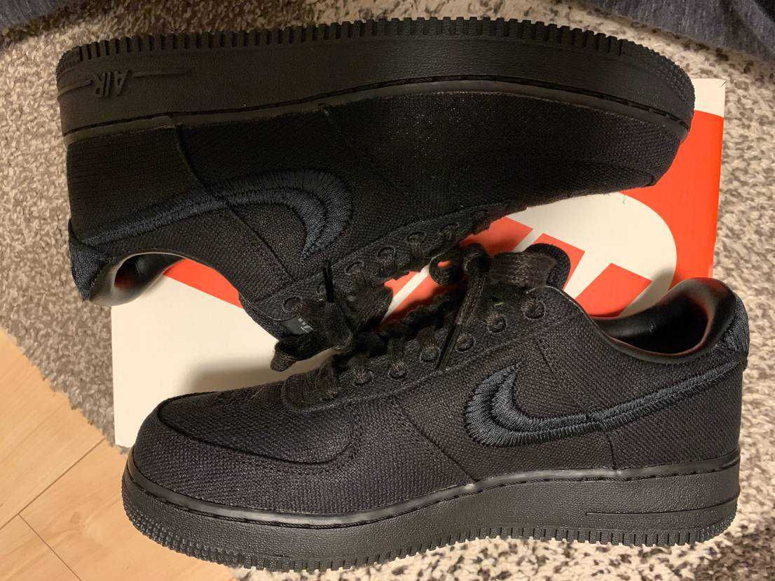 Stussy × Nike Air Force 1 Low "Triple Black"
