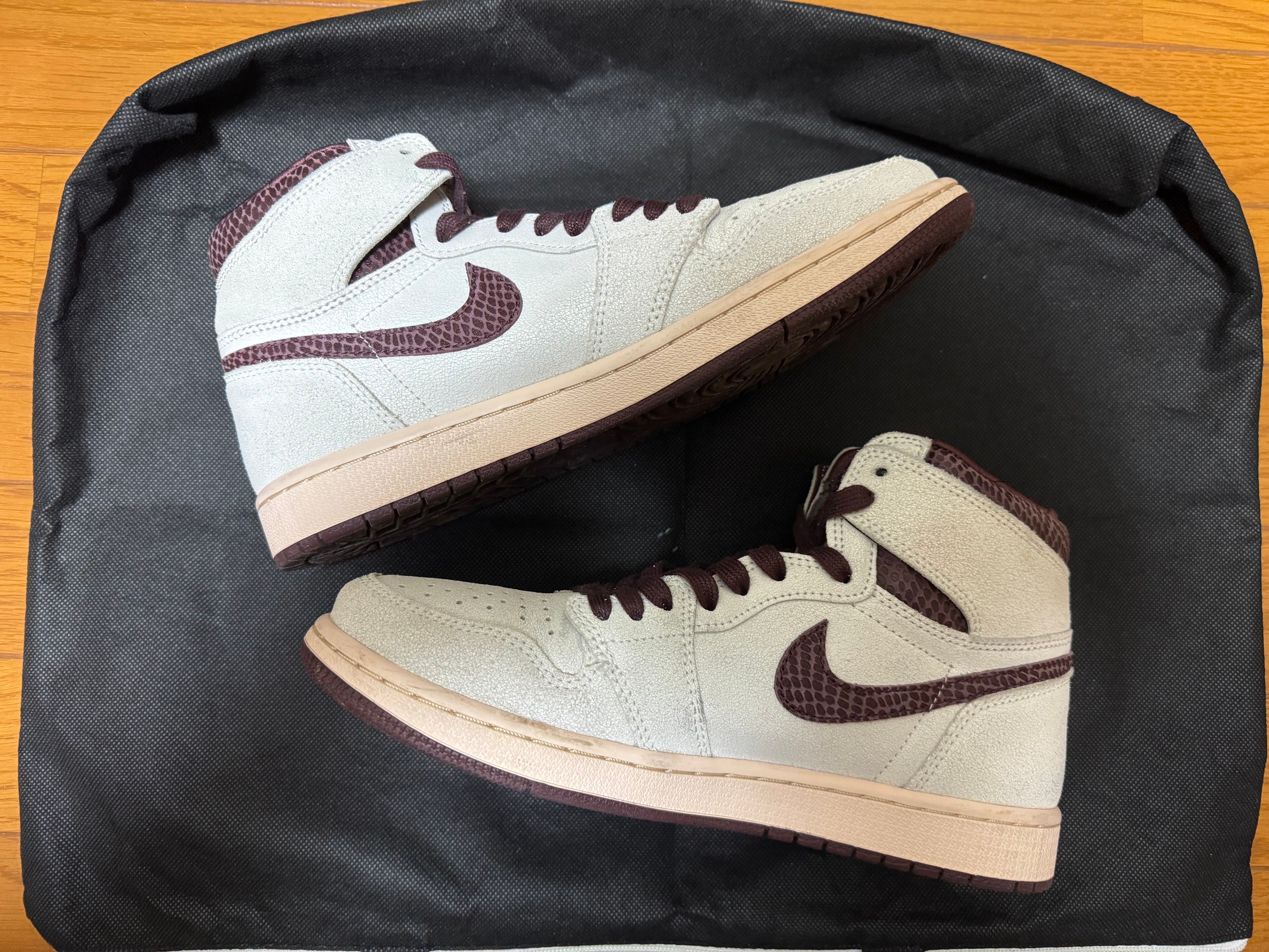 A Ma Maniere × Nike Air Jordan 1 Retro High OG "Sail and Burgundy"