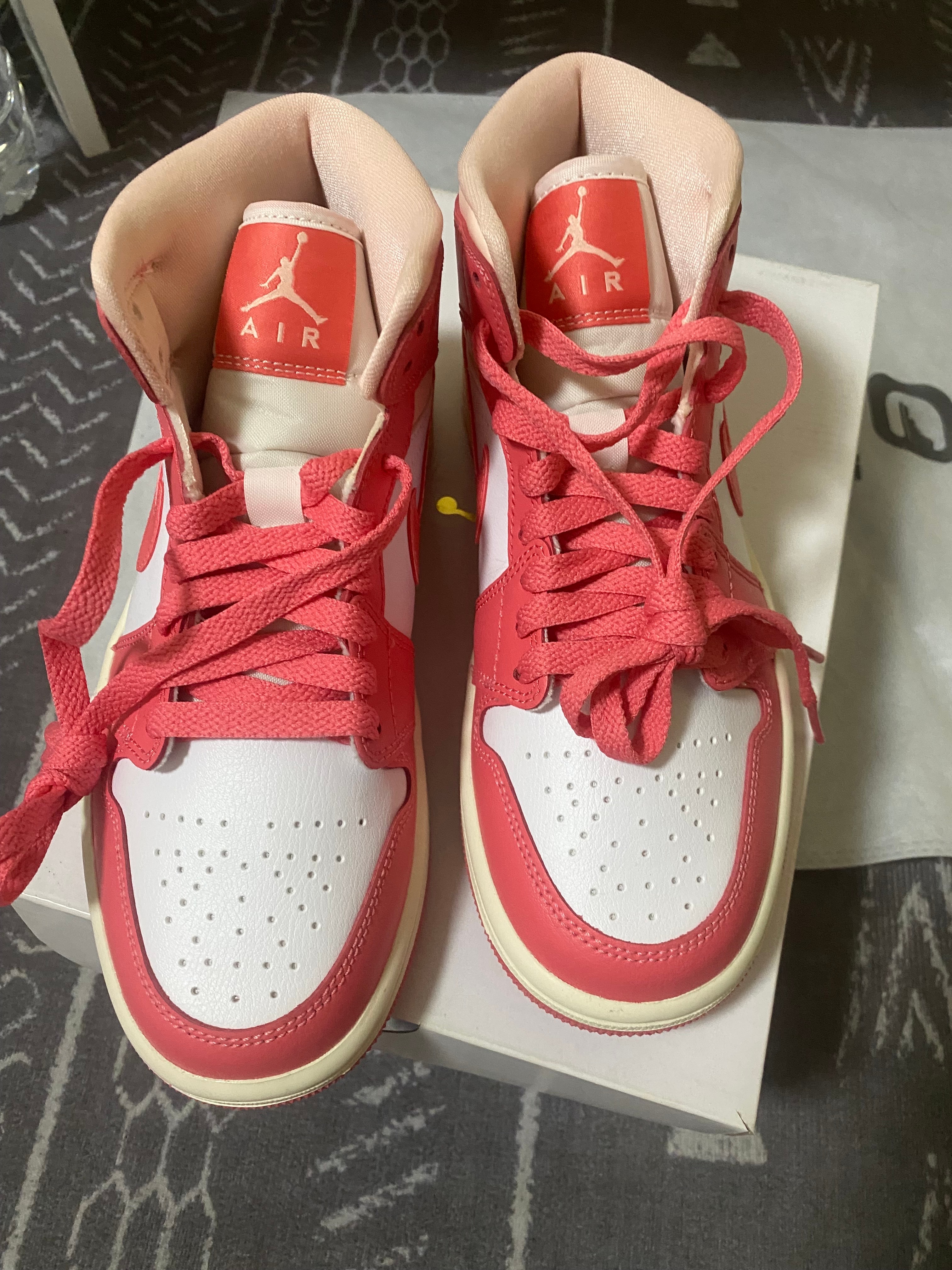 Nike Women's Air Jordan 1 Mid "Strawberries and Cream"