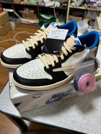 Travis Scott × fragment design × Nike Air Jordan 1 Low OG SP "Military Blue"