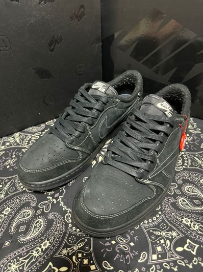 Travis Scott × Nike Air Jordan 1 Low OG SP "Black Phantom"
