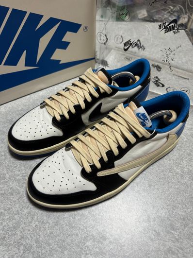 Travis Scott × fragment design × Nike Air Jordan 1 Low OG SP "Military Blue"