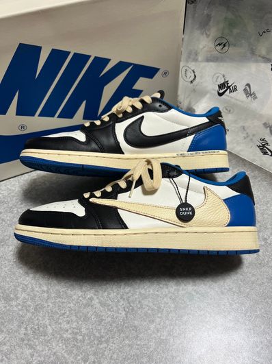 Travis Scott × fragment design × Nike Air Jordan 1 Low OG SP "Military Blue"