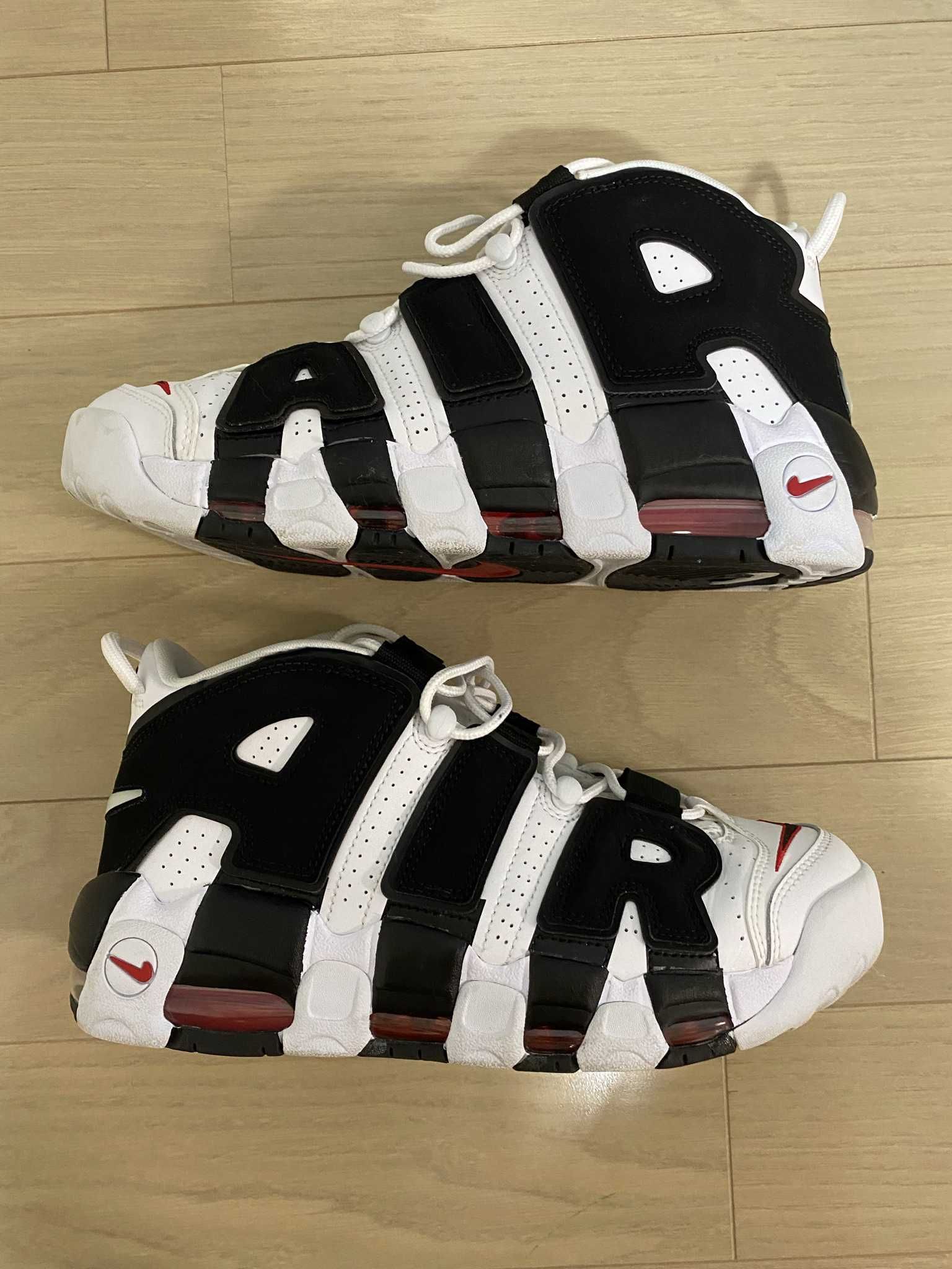 NIKE AIR MORE UPTEMPO "WHITE/BLACK/UNIVERSITY RED"(2020)