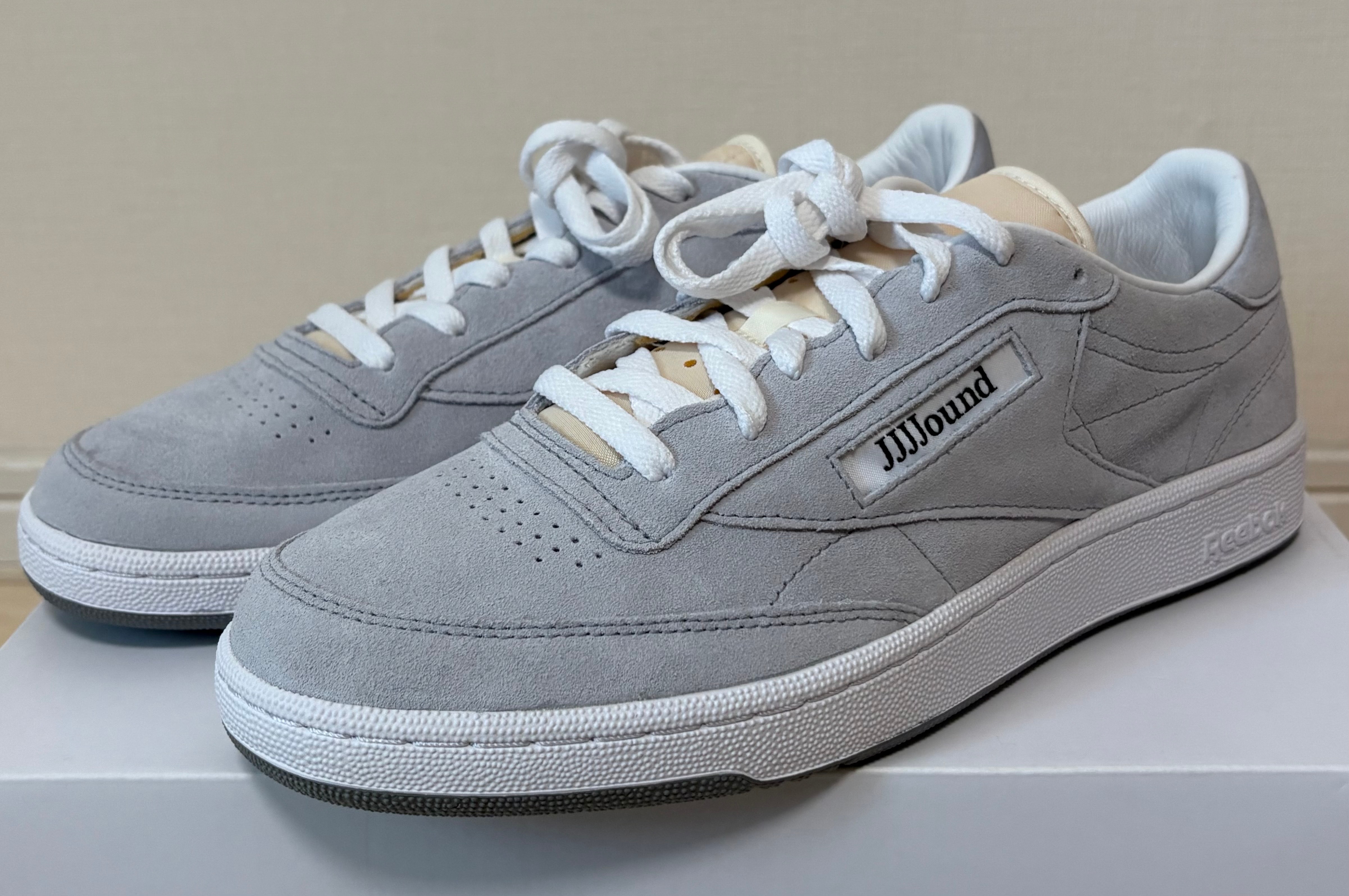 JJJJound × Reebok Club C 85 "Cold Grey/White/Space Grey"