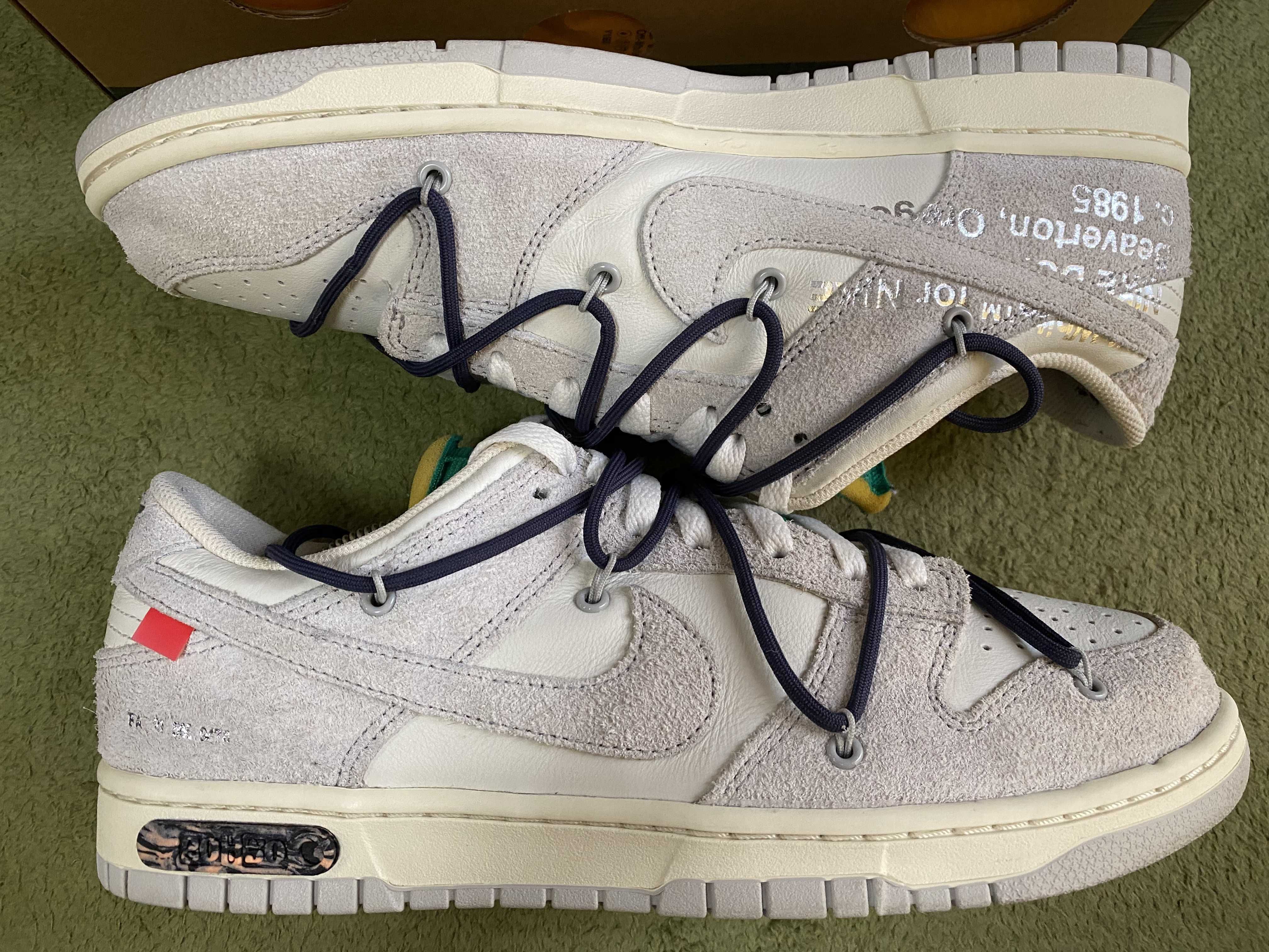 Off-White × Nike Dunk Low "Sail/Neutral Grey/Gridiron"