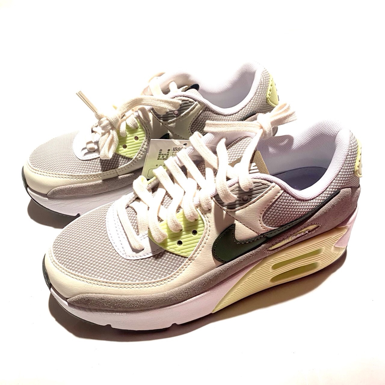 Nike Air Max 90 LV8 "White/Pale Ivory/College Grey/Light Lemon Twist"