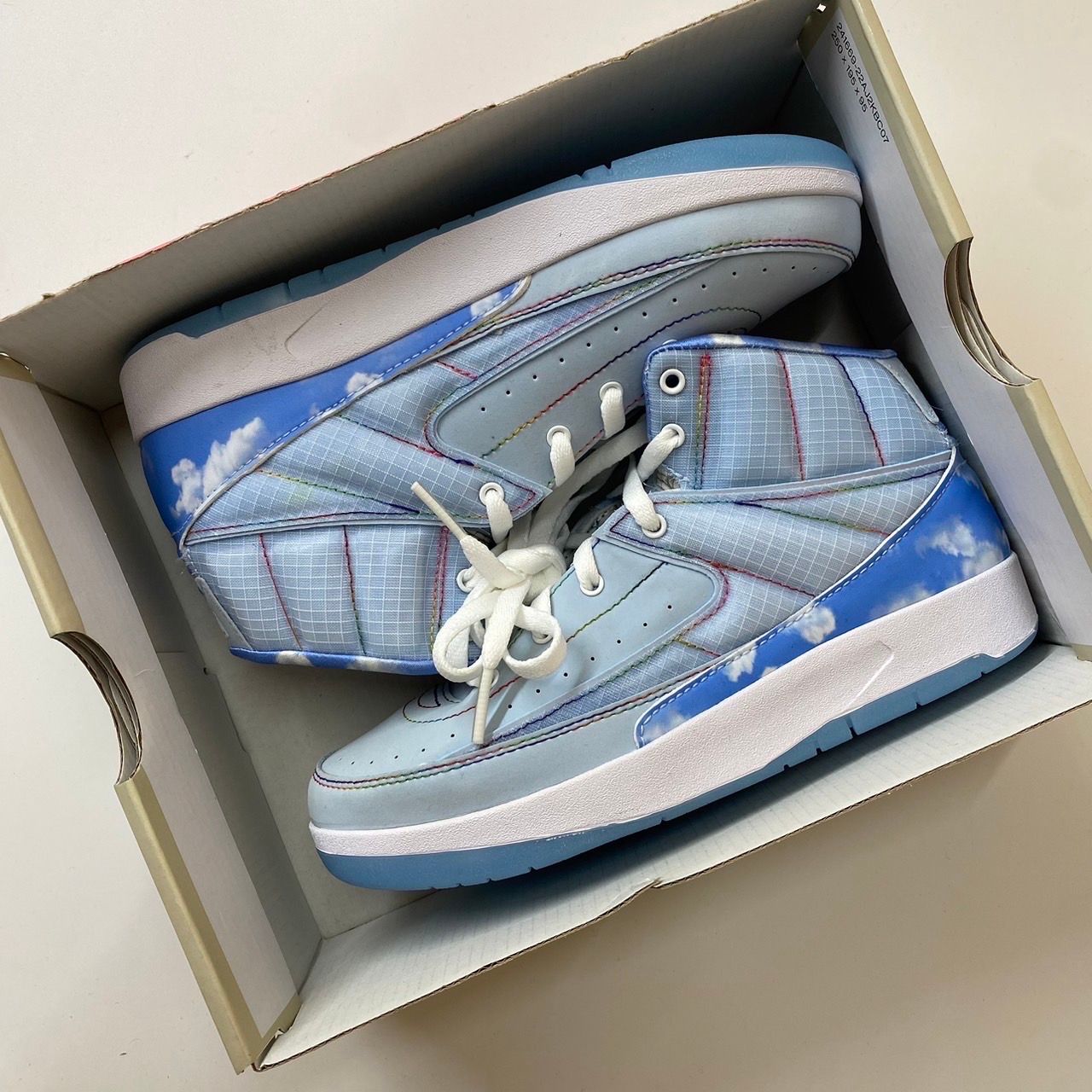 J Balvin × Nike PS Air Jordan 2 Retro SP "Celestine Blue/White/Multi Color"