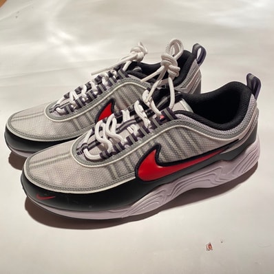 Nike Air Zoom Spiridon "Metallic Silver/Sport Red"