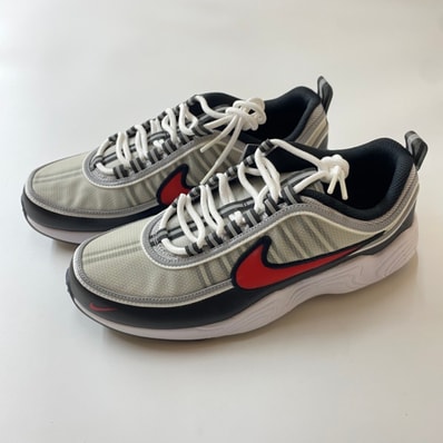 Nike Air Zoom Spiridon "Metallic Silver/Sport Red"