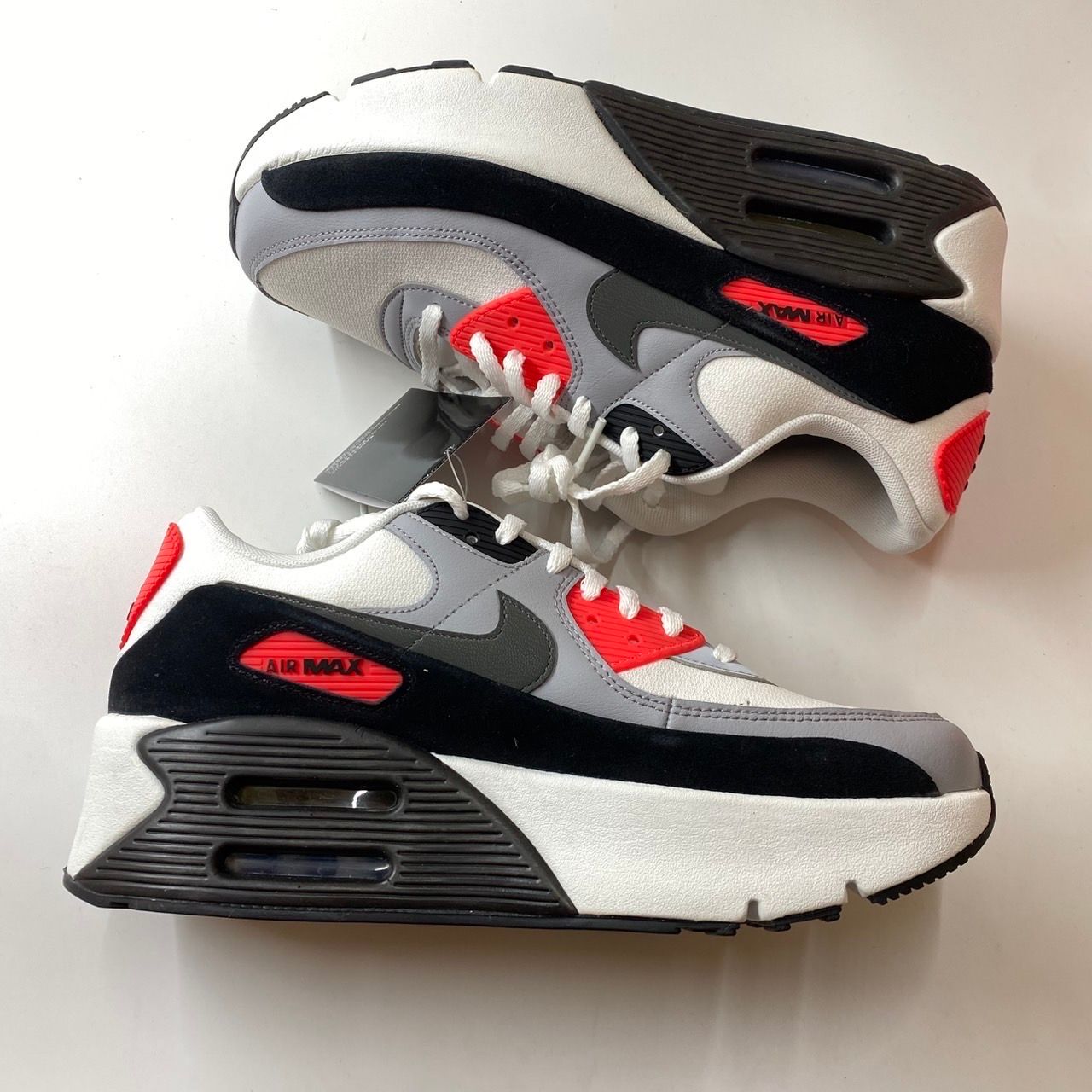 Nike Women's Air Max 90 LV8 "Summit White/Black/Wolf Grey/Smoke Grey"