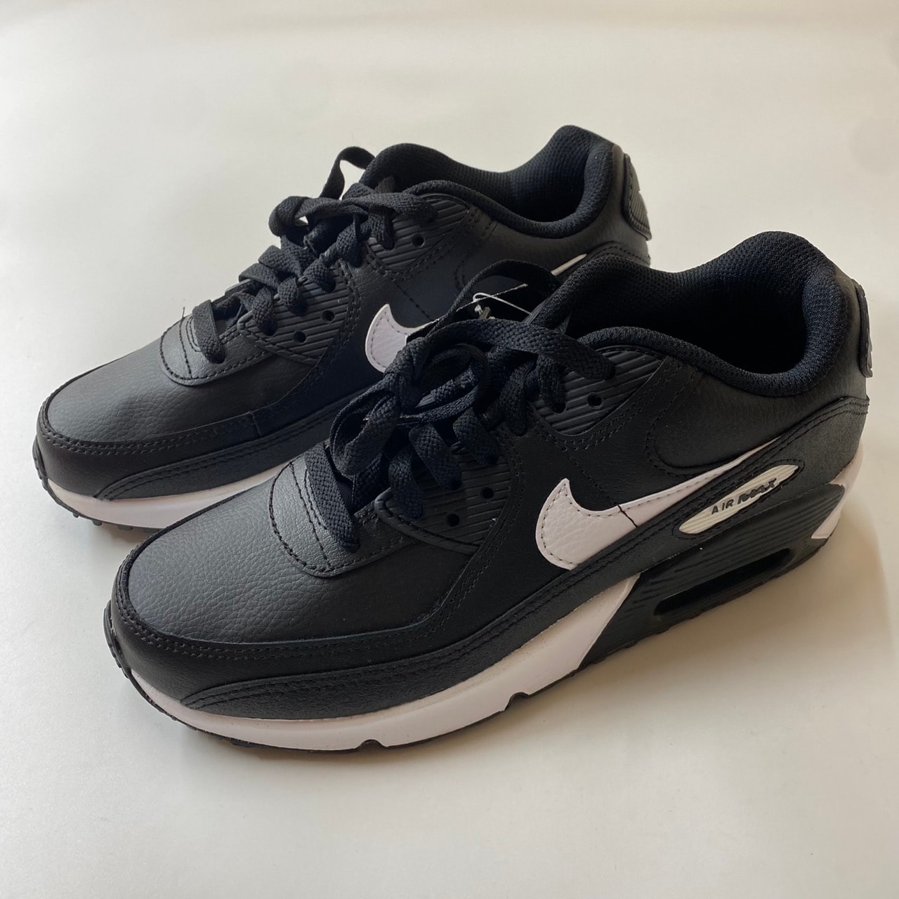 Nike GS Air Max 90 LTR "Black/Black/White"