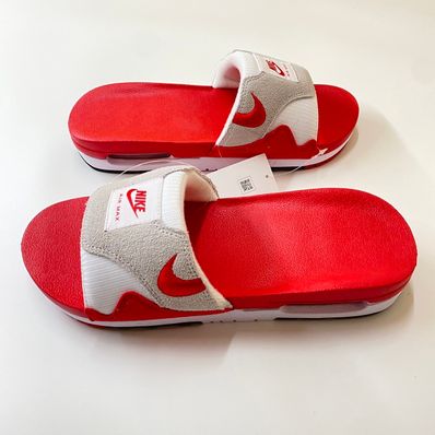 Nike Air Max 1 Slide "Light Neutral Grey and University Red"