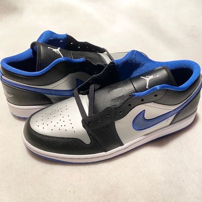 Nike Air Jordan 1 Low "Black/Game Royal/Metallic Platinum"