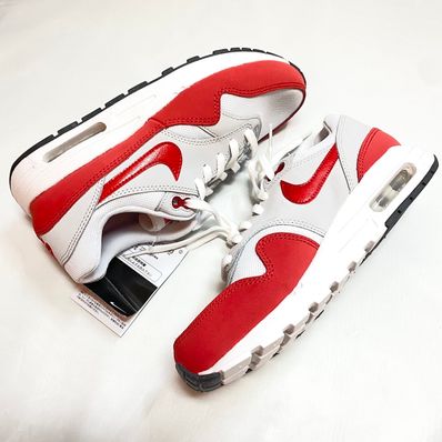 Nike GS Air Max 1 "Neutral Grey/White/Black/University Red"