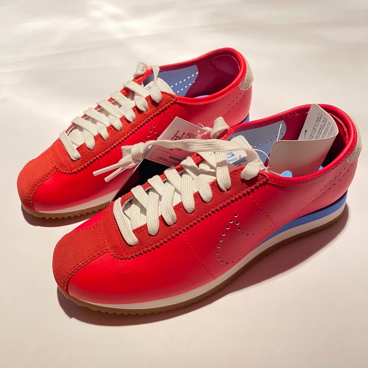 Nike Women's Cortez Leather "University Red/Summit White/Gum Medium Brown/University Blue"