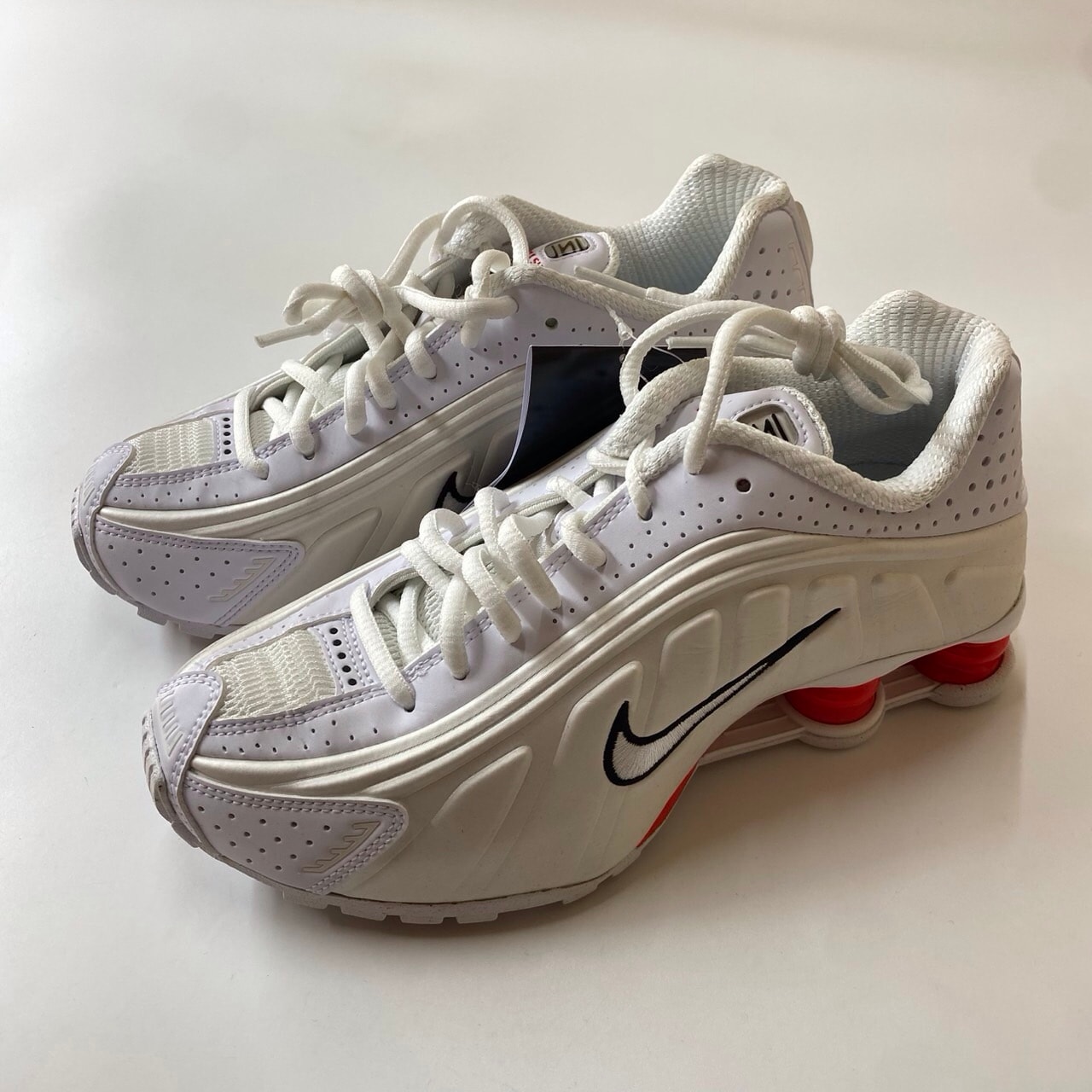 Nike Women's Shox R4 "White/Phantom/Picante Red/White"
