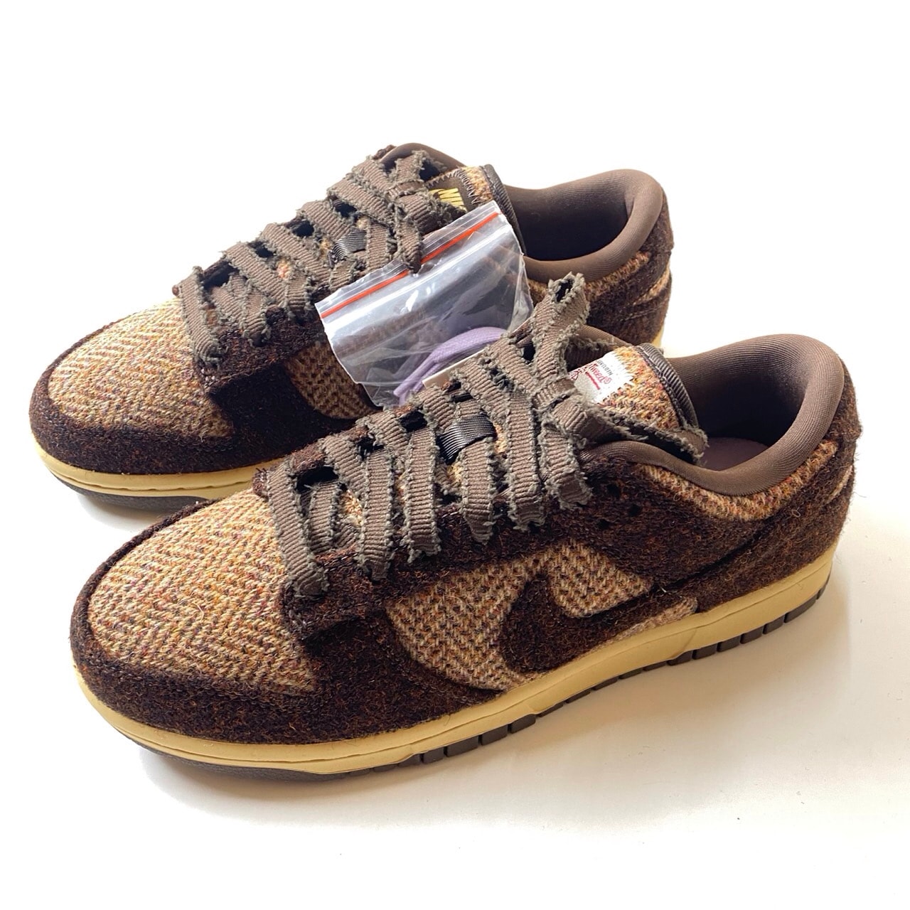 Harris Tweed × Nike Women's Dunk Low "Sesame/Violet Mist"