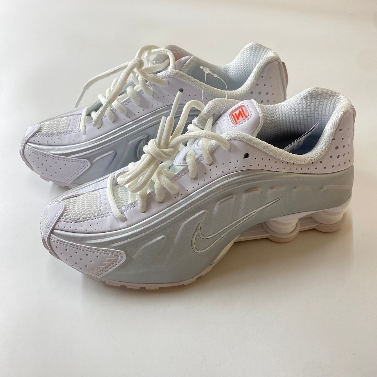 Nike Women's Shox R4 "White and Metallic Silver"