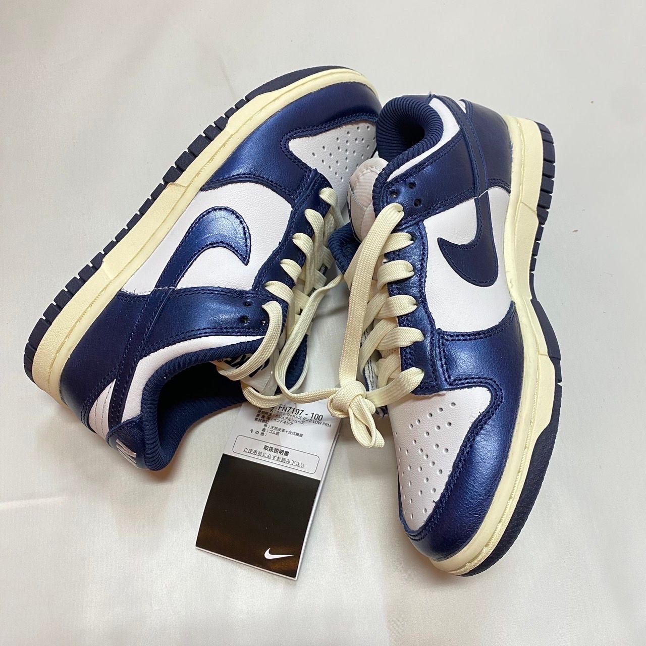 Nike Women's Dunk Low PRM "Midnight Navy and White"